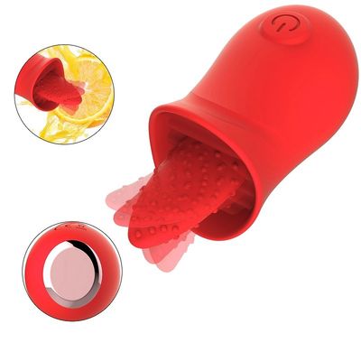 El CE Rohs 10 velocidades machihiembra la lamedura del lechón oral del vibrador para los pares