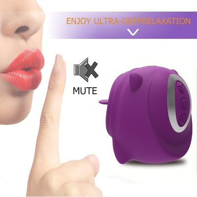 La entrerrosca de 10 velocidades que chupa el sexo para mujer juega el silicón médico de lamedura oral los 6.5cm