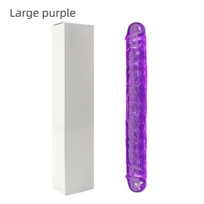 El sexo realista del silicón LGBT juega el vibrador doble los 37.4cm de la cabeza no para las mujeres