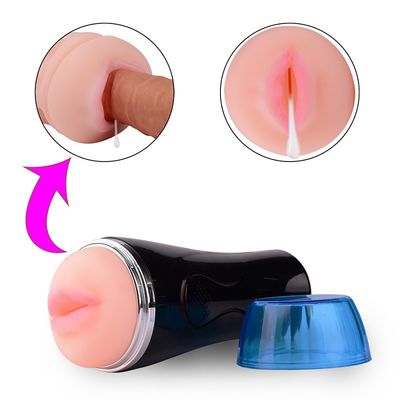 3D texturizó al Masturbator masculino eléctrico que el vibrador de la bala de la taza machihiembra chupar los 22cm orales
